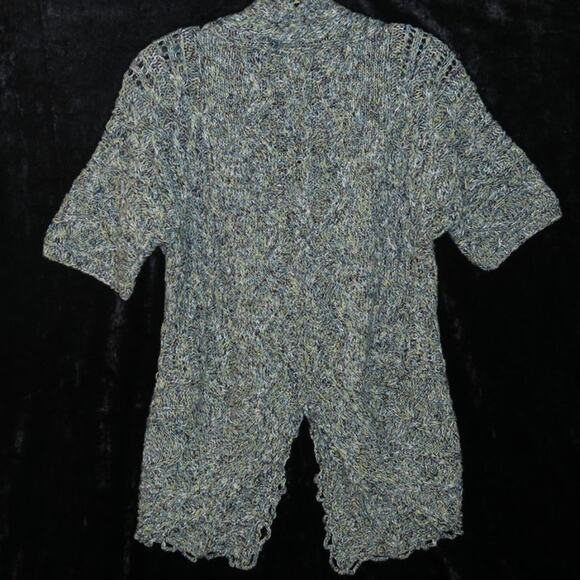 Anthropologie Moth Sweater Cardigan Knit Multicolor Green Yellow Whimsigoth Boho - Picture 9 of 13